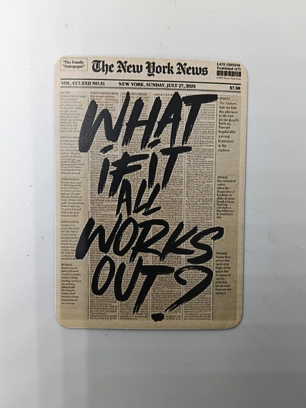 Magnet "What if It all Works Out"